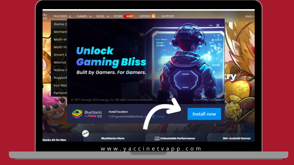 Yacine TV for PC v5.5.1 Download (Windows 7/10/11 & MAC) Updated 2025 4 yacine tv for windows/desktop/pc using emulator step 2 screenshot